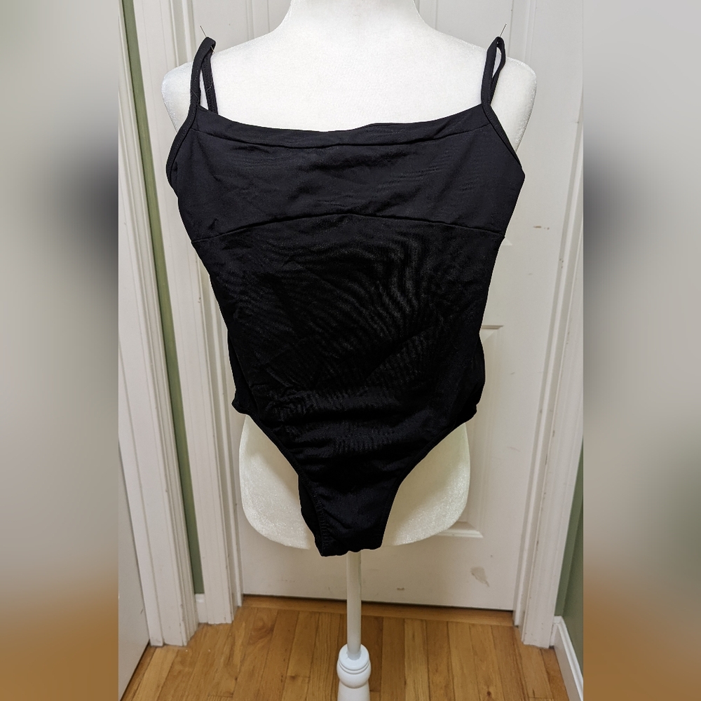 Youth Black Spaghetti Strap Leotard